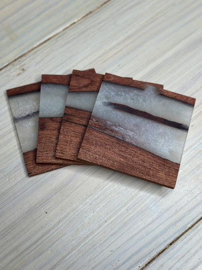 Mesquite & Epoxy Coasters