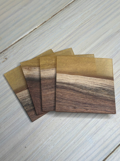 Mesquite & Epoxy Coasters