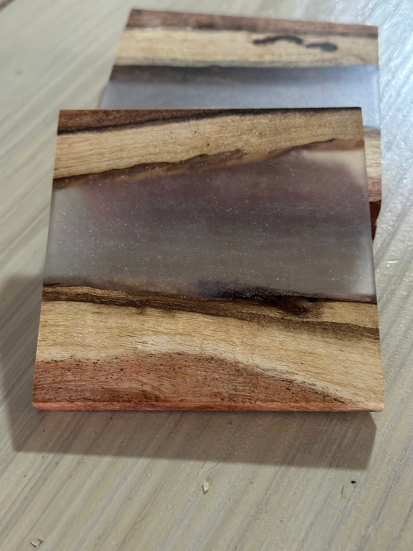 Mesquite & Epoxy Coasters